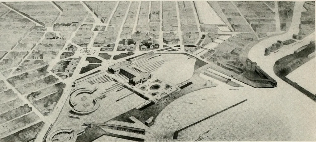 An illustration from City planning progress in the United States, 1917, 1917, leaf 37