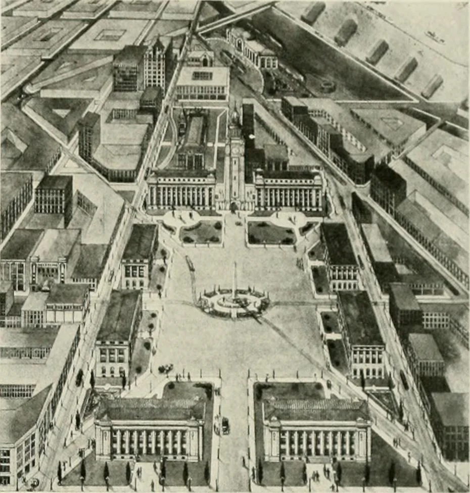 An illustration from City planning progress in the United States, 1917, 1917, leaf 38