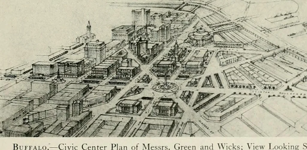 An illustration from City planning progress in the United States, 1917, 1917, leaf 38