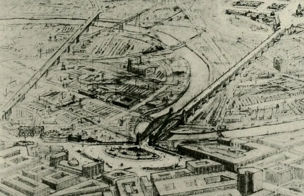 An illustration from City planning progress in the United States, 1917, 1917, leaf 50