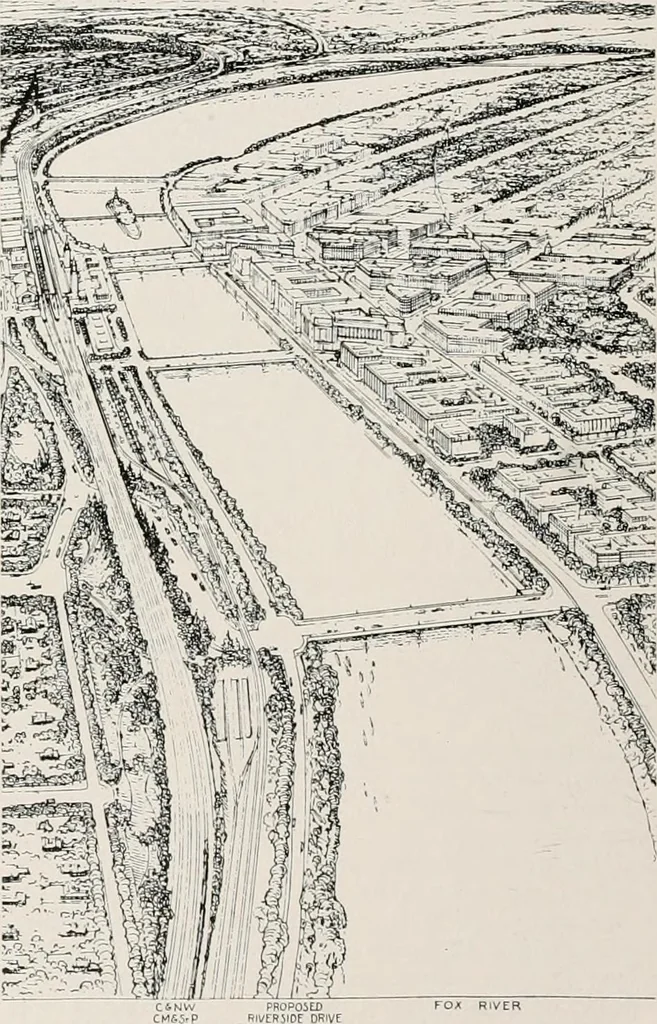 An illustration from City planning progress in the United States, 1917, 1917, leaf 69