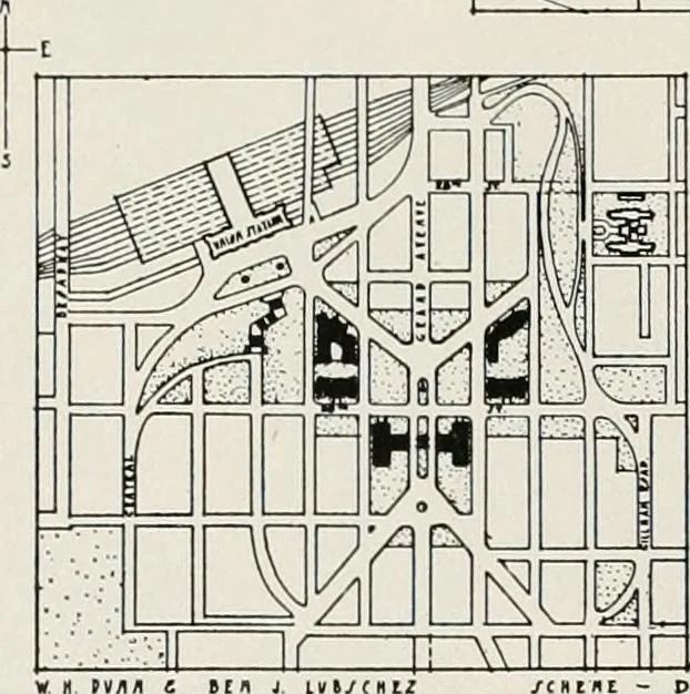 An illustration from City planning progress in the United States, 1917, 1917, leaf 93