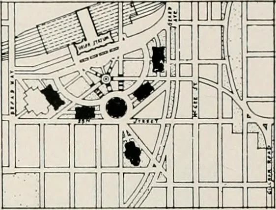An illustration from City planning progress in the United States, 1917, 1917, leaf 93