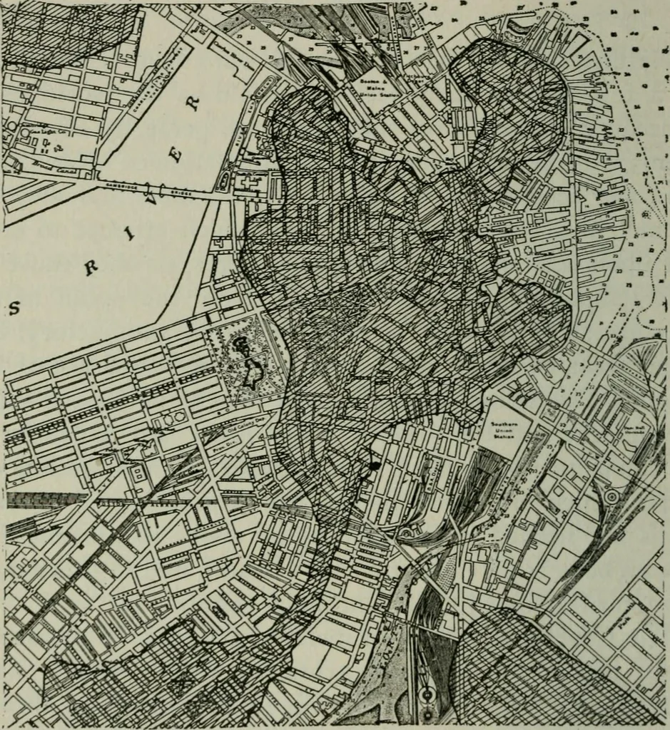An illustration from City planning; a series of papers presenting the essential elements of a city plan, 1916, leaf 259