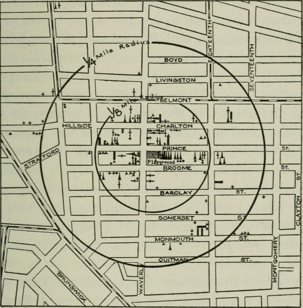 An illustration from City planning; a series of papers presenting the essential elements of a city plan, 1916, leaf 424