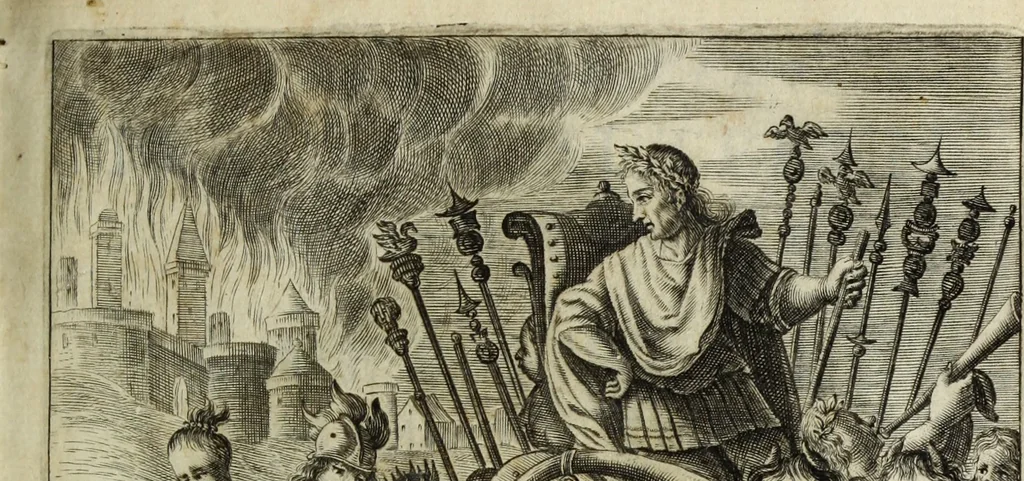 An illustration from C. Iulii Caesaris quae extant, cum selectis variorum commentariis, quorum plerique novi, 1661, leaf 4