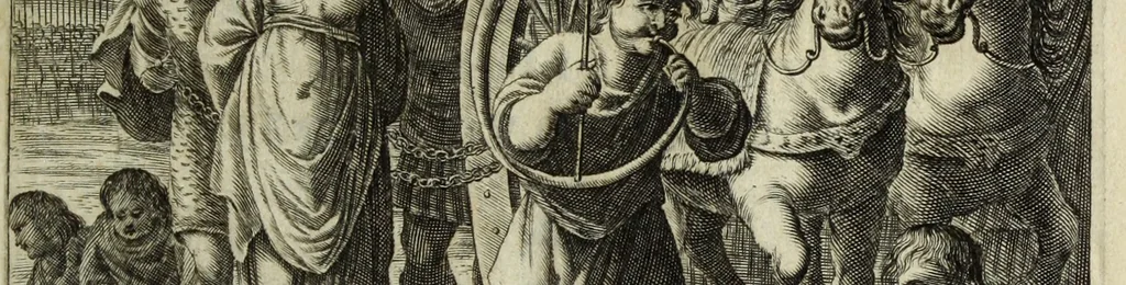 An illustration from C. Iulii Caesaris quae extant, cum selectis variorum commentariis, quorum plerique novi, 1661, leaf 4