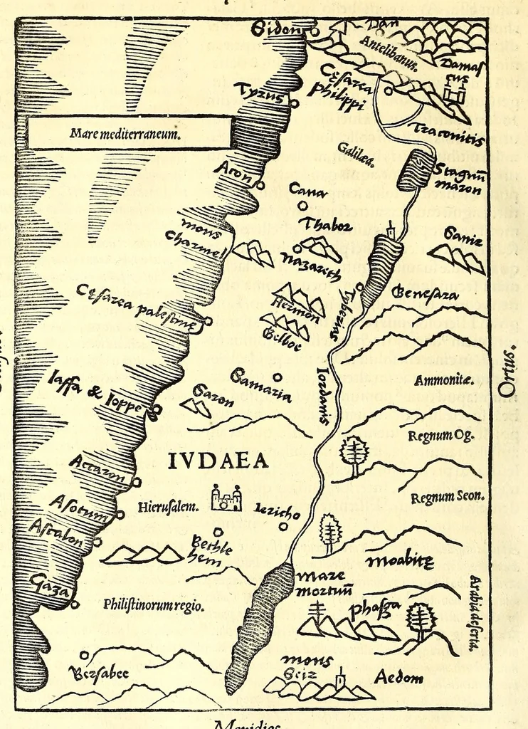 An illustration from C. Iulii Solini Polyhistor, rerum toto orbe memorabilium thesaurus locupletissimus. : Huic ob argumenti similitudinem Pomponii Melæ De situ orbis libros tres, fide diligentiaque summa denuò iam recognitos, adiunximus. His accesserunt præter priora scholia & tabulas geographicas permultas, Petri quoq[ue] Olivarii Valentini, uiri in geographia excellenter docti, annotationes, quibus & loci non pauci, à plerisq[ue] parum hactenus intellecti, dilucidè illustrantur, & uetustis locorum appellationibus recentiora sigillatim nomina subijciuntur. Cum gemino indice, quorum alter supra res alias memorabiles, locorum ac regionum omnium, marium ac sinuum nomina, alter uerò recentiores eorundem appellationes complectitur, 1543, leaf 132