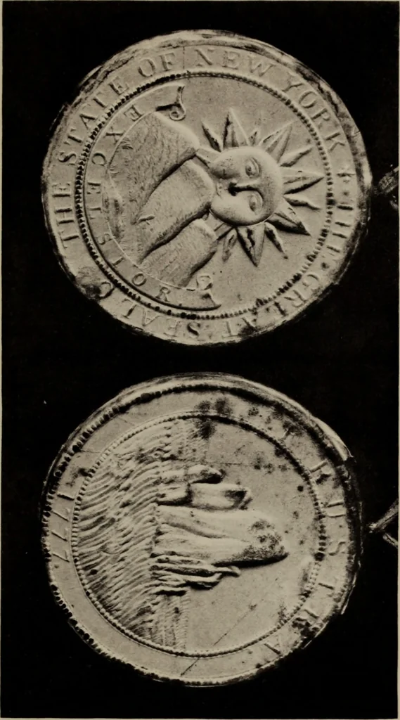 An illustration from The civic ancestry of New York--City and State, 1913, leaf 98