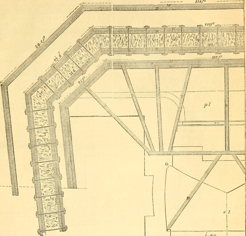 An illustration from The Civil engineer and architect's journal, scientific and railway gazette, 1839, leaf 448