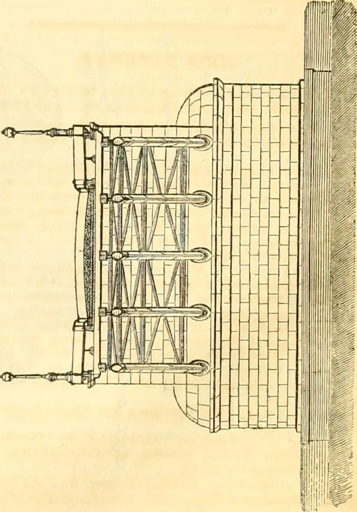 An illustration from The Civil engineer and architect's journal, scientific and railway gazette, 1839, leaf 96