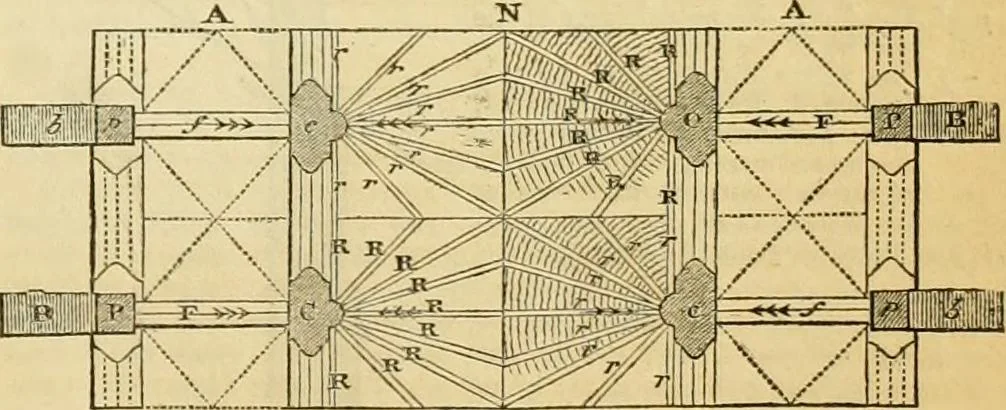 An illustration from The Civil engineer and architect's journal, scientific and railway gazette, 1839, leaf 414