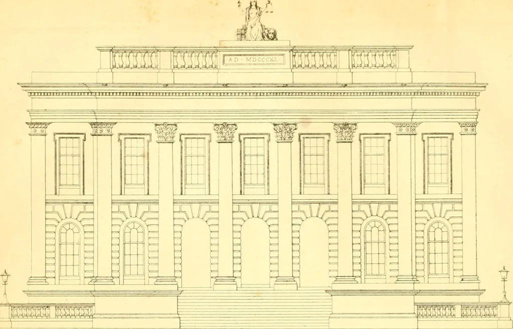 An illustration from The Civil engineer and architect's journal, scientific and railway gazette, 1839, leaf 45