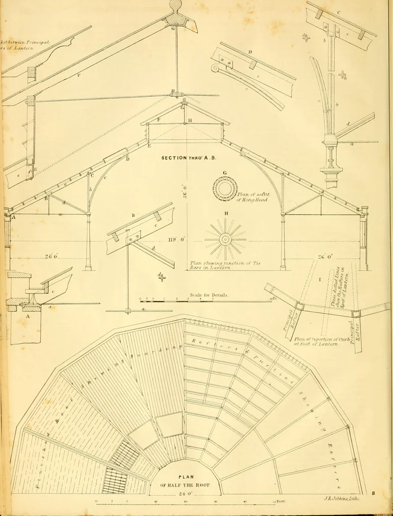 An illustration from The Civil engineer and architect's journal, scientific and railway gazette, 1839, leaf 255