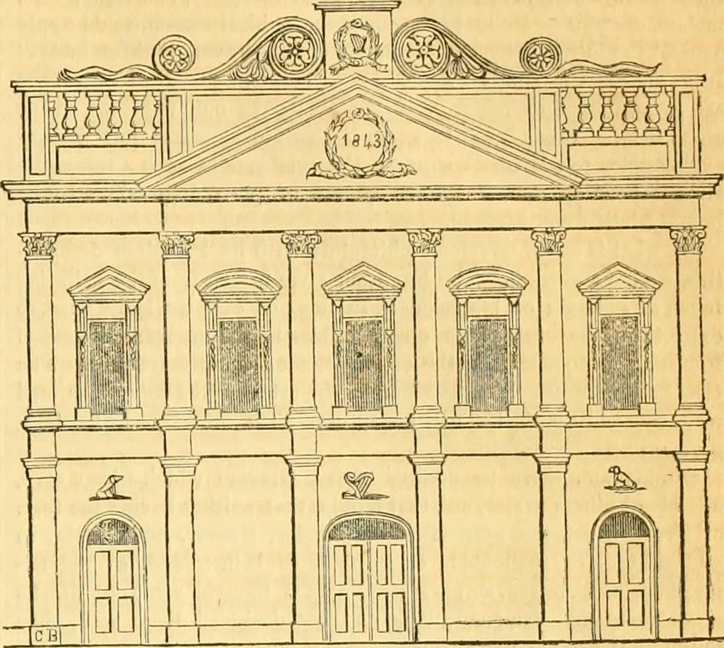 An illustration from The Civil engineer and architect's journal, scientific and railway gazette, 1839, leaf 494