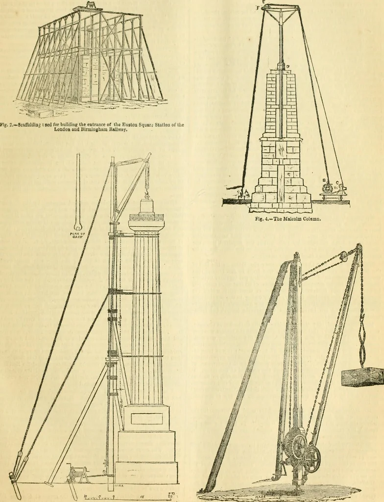 An illustration from The Civil engineer and architect's journal, scientific and railway gazette, 1839, leaf 128