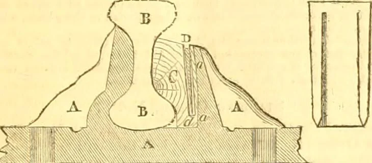 An illustration from The Civil engineer and architect's journal, scientific and railway gazette, 1839, leaf 108