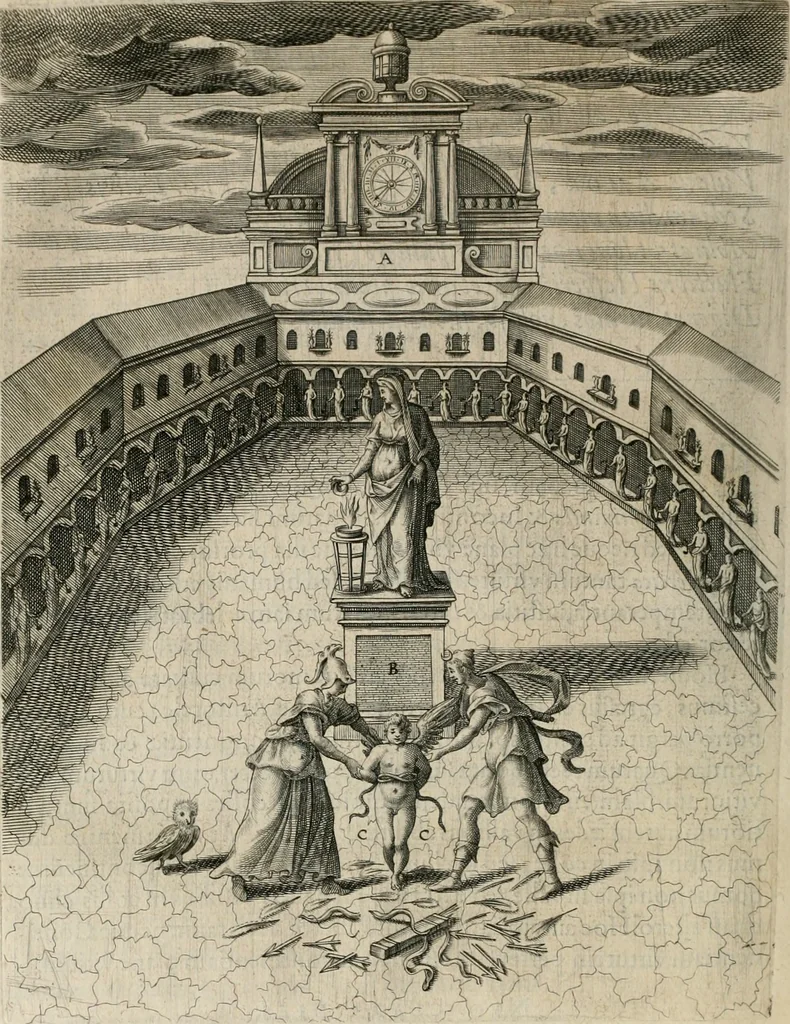 An illustration from Civitas veri sive morvm, 1609, leaf 203