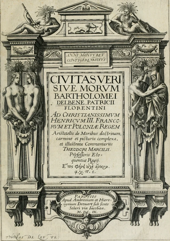 An illustration from Civitas veri sive morvm, 1609, leaf 4