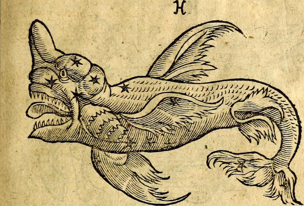 An illustration from C. Ivlii Hygini, Avgvsti liberti, Fabvlarvm liber ... Eivsdem Poeticon astronomicon libri quatuor. Quibus accessererunt similis argumenti, Palæphati De fabulosis narrationibus liber I. F. Fvlgentii Placiadis ... Mythologiarum libri III. Eivsdem De vocum antiquarum interpretatione liber I. Phornvti De natura deorum, siue Poëticarum fabularum allegoriis, speculatio. Albrici ... De deorum imaginibus liber. Arati fragmentum, Germanico Cæsare interprete. Eivsdem Phænomena græcè, cu interpretatione latina. Apollodori Biblioth. siue De decorum origine. Lilii. G. Gyraldi. De musis syntagnia. Index rerum sententiarum, & fabularum ... copiosissimus, 1578, leaf 186
