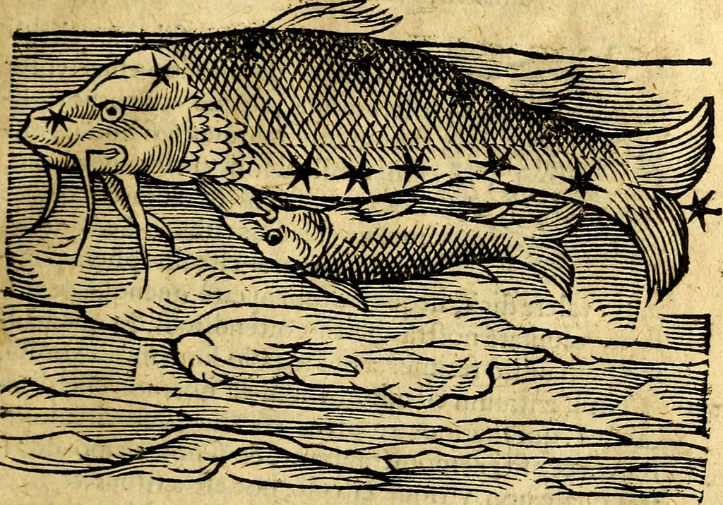 An illustration from C. Ivlii Hygini, Avgvsti liberti, Fabvlarvm liber ... Eivsdem Poeticon astronomicon libri quatuor. Quibus accessererunt similis argumenti, Palæphati De fabulosis narrationibus liber I. F. Fvlgentii Placiadis ... Mythologiarum libri III. Eivsdem De vocum antiquarum interpretatione liber I. Phornvti De natura deorum, siue Poëticarum fabularum allegoriis, speculatio. Albrici ... De deorum imaginibus liber. Arati fragmentum, Germanico Cæsare interprete. Eivsdem Phænomena græcè, cu interpretatione latina. Apollodori Biblioth. siue De decorum origine. Lilii. G. Gyraldi. De musis syntagnia. Index rerum sententiarum, & fabularum ... copiosissimus, 1578, leaf 208