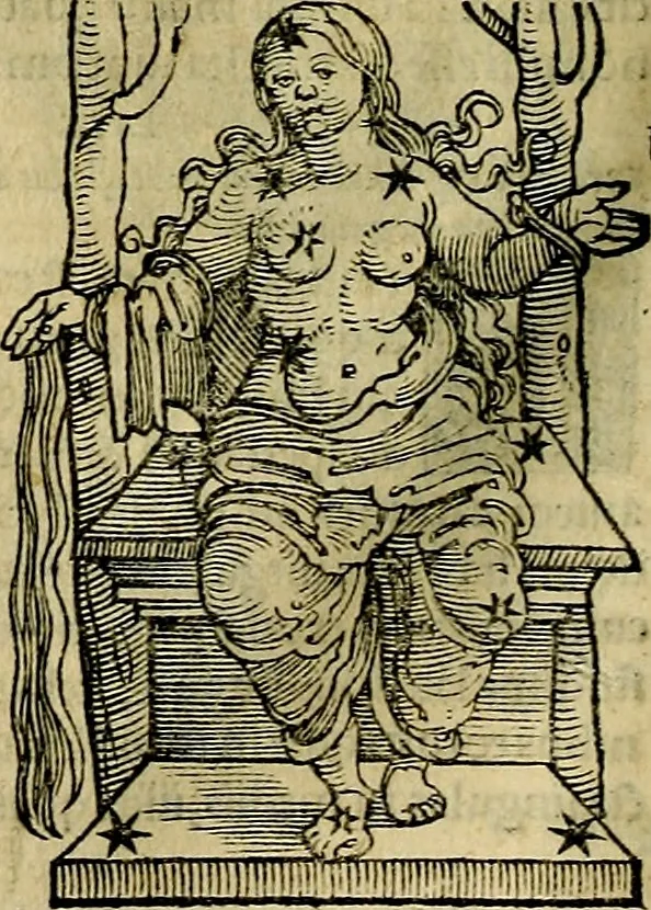 An illustration from C. Ivlii Hygini, Avgvsti liberti, Fabvlarvm liber ... antehac nunquam excusus. Evisdem Poeticon astronomicon libri quatuor. Quibus accesserunt similis agrumenti, Palaephati De fabulosis narrationibus, liber I. F. Fvlgentii Placiadis ... Mythologiarum libri III. Eivsdem De uocum antiquarum interpretatione, liber I. Arati Phainomenon fragmentum, Germanico Caesare interprete. Eivsdem Phaenomena Graece, cum interpretatione latina Procli De sphaera libellus, Graece & Latine. Index rerum & fabularum .., 1535, leaf 117