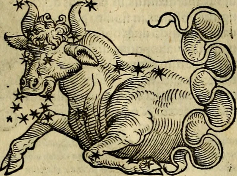 An illustration from C. Ivlii Hygini, Avgvsti liberti, Fabvlarvm liber ... antehac nunquam excusus. Evisdem Poeticon astronomicon libri quatuor. Quibus accesserunt similis agrumenti, Palaephati De fabulosis narrationibus, liber I. F. Fvlgentii Placiadis ... Mythologiarum libri III. Eivsdem De uocum antiquarum interpretatione, liber I. Arati Phainomenon fragmentum, Germanico Caesare interprete. Eivsdem Phaenomena Graece, cum interpretatione latina Procli De sphaera libellus, Graece & Latine. Index rerum & fabularum .., 1535, leaf 122