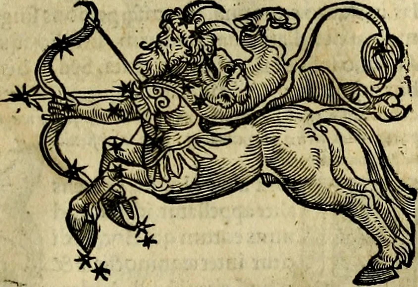 An illustration from C. Ivlii Hygini, Avgvsti liberti, Fabvlarvm liber ... antehac nunquam excusus. Evisdem Poeticon astronomicon libri quatuor. Quibus accesserunt similis agrumenti, Palaephati De fabulosis narrationibus, liber I. F. Fvlgentii Placiadis ... Mythologiarum libri III. Eivsdem De uocum antiquarum interpretatione, liber I. Arati Phainomenon fragmentum, Germanico Caesare interprete. Eivsdem Phaenomena Graece, cum interpretatione latina Procli De sphaera libellus, Graece & Latine. Index rerum & fabularum .., 1535, leaf 124