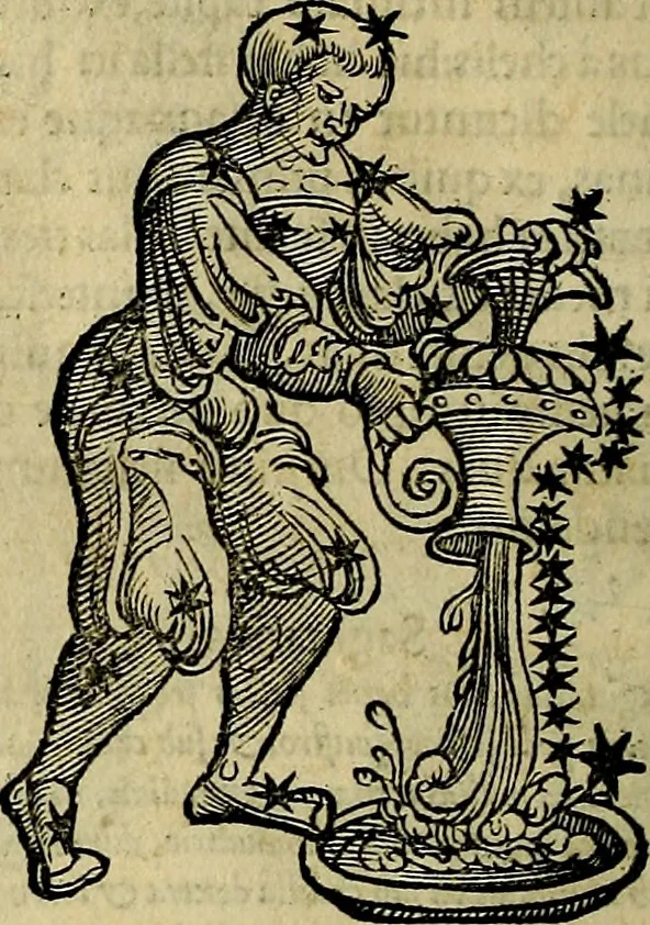 An illustration from C. Ivlii Hygini, Avgvsti liberti, Fabvlarvm liber ... antehac nunquam excusus. Evisdem Poeticon astronomicon libri quatuor. Quibus accesserunt similis agrumenti, Palaephati De fabulosis narrationibus, liber I. F. Fvlgentii Placiadis ... Mythologiarum libri III. Eivsdem De uocum antiquarum interpretatione, liber I. Arati Phainomenon fragmentum, Germanico Caesare interprete. Eivsdem Phaenomena Graece, cum interpretatione latina Procli De sphaera libellus, Graece & Latine. Index rerum & fabularum .., 1535, leaf 125