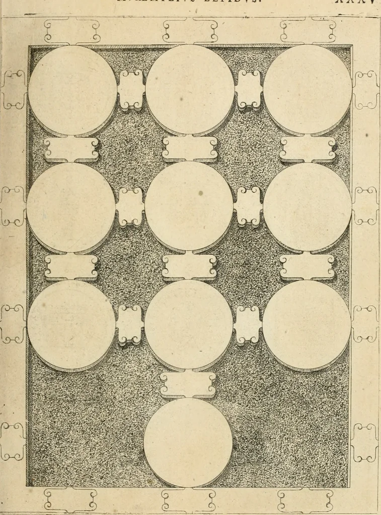 An illustration from C. Ivlivs Caesar, sive, Historiae imperatorvm Caesarvmqve romanorvm ex antiqvis nvmismatibvs restitvtae liber primvs : acessit C. Ivlii Caesaris vita et res gestae, 1563, leaf 72