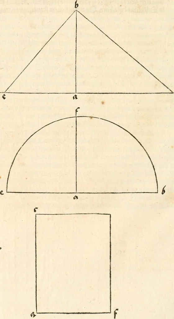 An illustration from Clariss[imi] pictoris et geometræ Alberti Dureri, De varietate figurarum et flexuris partium ac gestib[um] imaginum, : libri duo, cqui priorib[us] De symmetria quondam editis, nunc primum in latinum conversi accesserunt, 1534, leaf 19