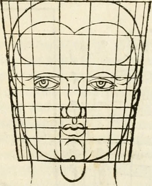 An illustration from Clariss[imi] pictoris et geometræ Alberti Dureri, De varietate figurarum et flexuris partium ac gestib[um] imaginum, : libri duo, cqui priorib[us] De symmetria quondam editis, nunc primum in latinum conversi accesserunt, 1534, leaf 22