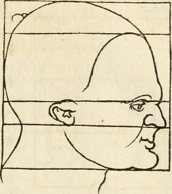 An illustration from Clariss[imi] pictoris et geometræ Alberti Dureri, De varietate figurarum et flexuris partium ac gestib[um] imaginum, : libri duo, cqui priorib[us] De symmetria quondam editis, nunc primum in latinum conversi accesserunt, 1534, leaf 28