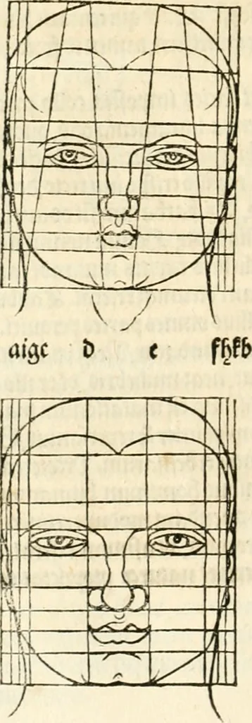 An illustration from Clariss[imi] pictoris et geometræ Alberti Dureri, De varietate figurarum et flexuris partium ac gestib[um] imaginum, : libri duo, cqui priorib[us] De symmetria quondam editis, nunc primum in latinum conversi accesserunt, 1534, leaf 37