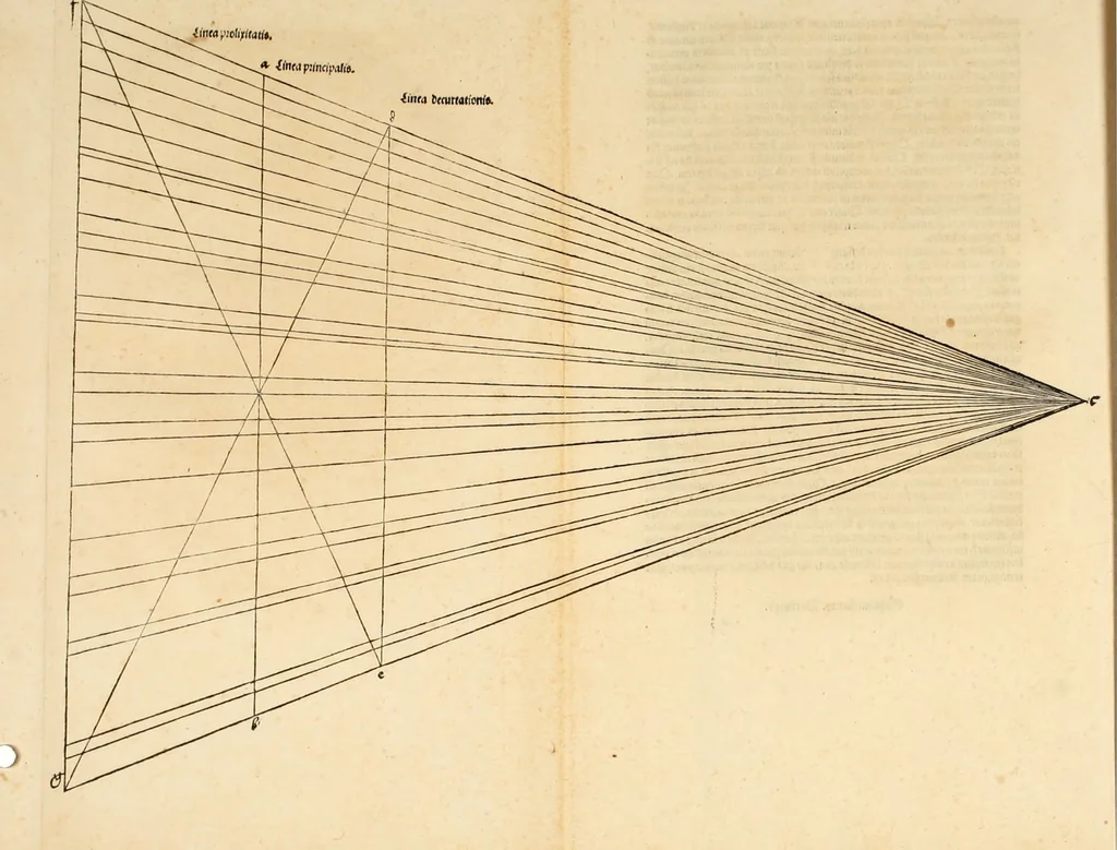An illustration from Clariss[imi] pictoris et geometræ Alberti Dureri, De varietate figurarum et flexuris partium ac gestib[um] imaginum, : libri duo, cqui priorib[us] De symmetria quondam editis, nunc primum in latinum conversi accesserunt, 1534, leaf 9