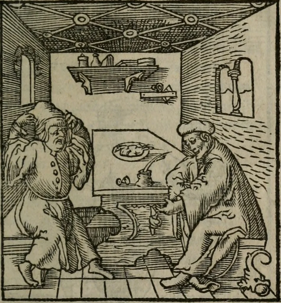 An illustration from Clarissimi Viri D. Andreae Alciati Emblematum libellus : vigilanter recognitus, & ab ipso iam authore locupletatus, 1542, leaf 102