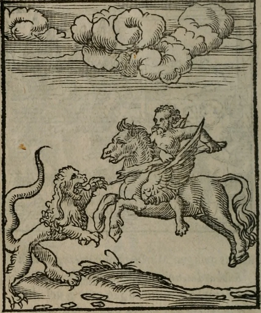 An illustration from Clarissimi Viri D. Andreae Alciati Emblematum libellus : vigilanter recognitus, & ab ipso iam authore locupletatus, 1542, leaf 109