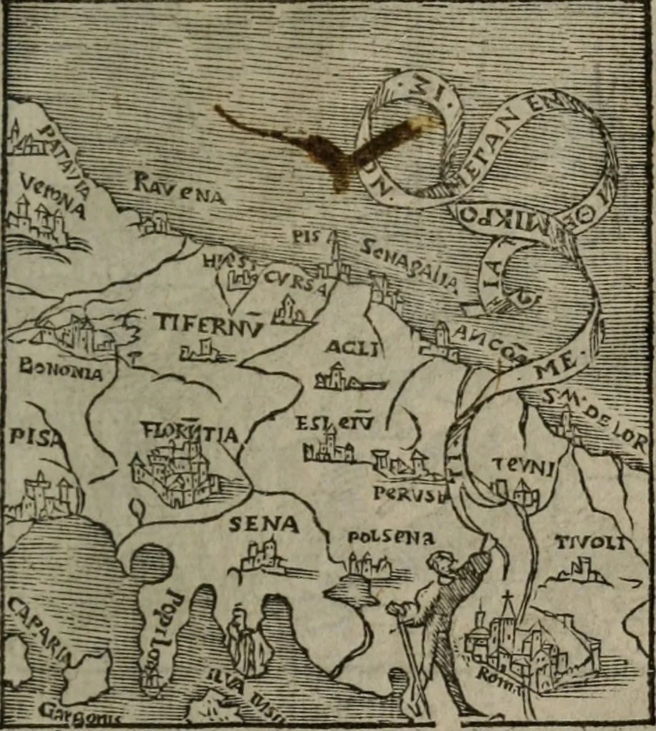 An illustration from Clarissimi Viri D. Andreae Alciati Emblematum libellus : vigilanter recognitus, & ab ipso iam authore locupletatus, 1542, leaf 110