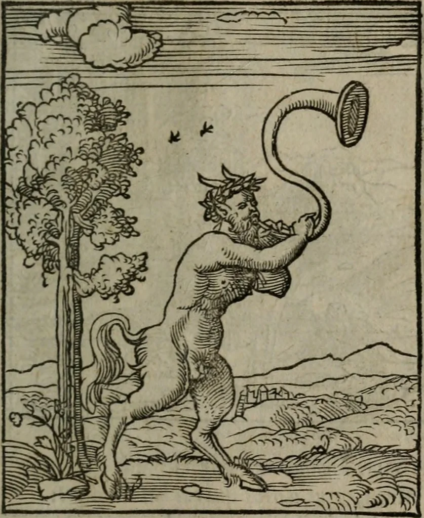 An illustration from Clarissimi Viri D. Andreae Alciati Emblematum libellus : vigilanter recognitus, & ab ipso iam authore locupletatus, 1542, leaf 112