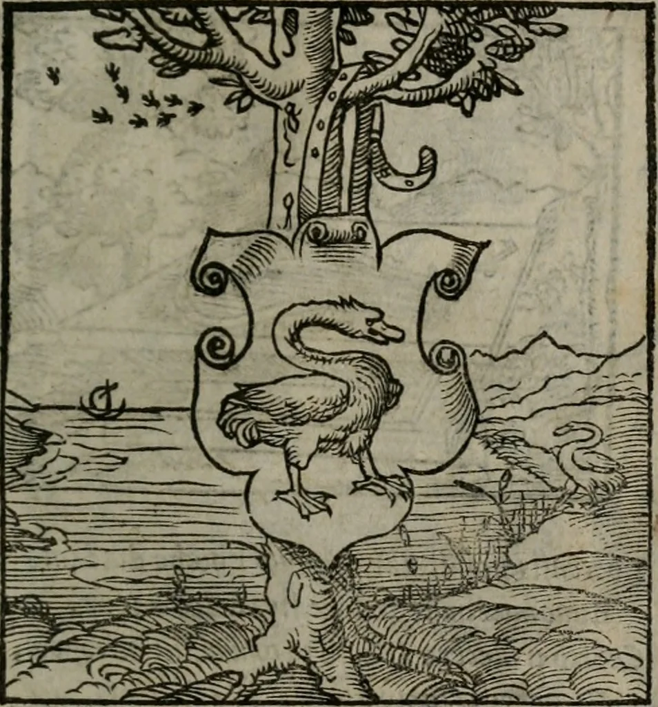 An illustration from Clarissimi Viri D. Andreae Alciati Emblematum libellus : vigilanter recognitus, & ab ipso iam authore locupletatus, 1542, leaf 114