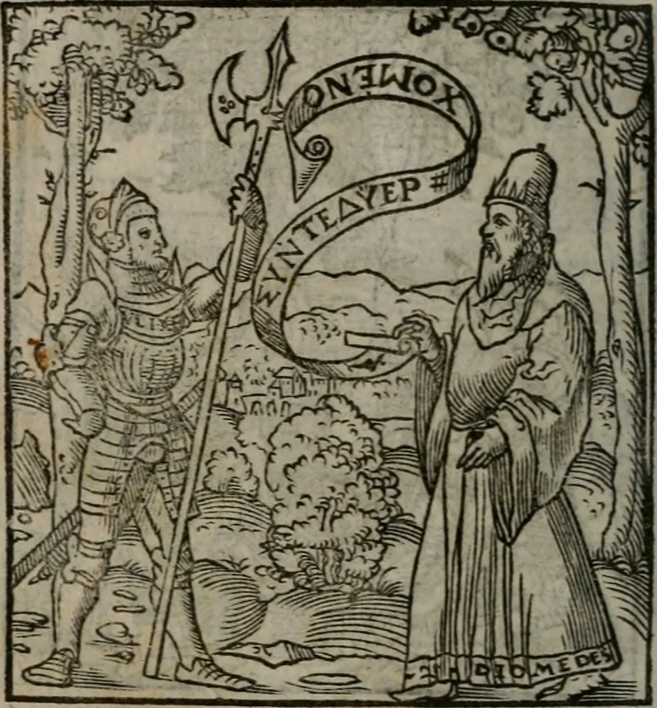 An illustration from Clarissimi Viri D. Andreae Alciati Emblematum libellus : vigilanter recognitus, & ab ipso iam authore locupletatus, 1542, leaf 117