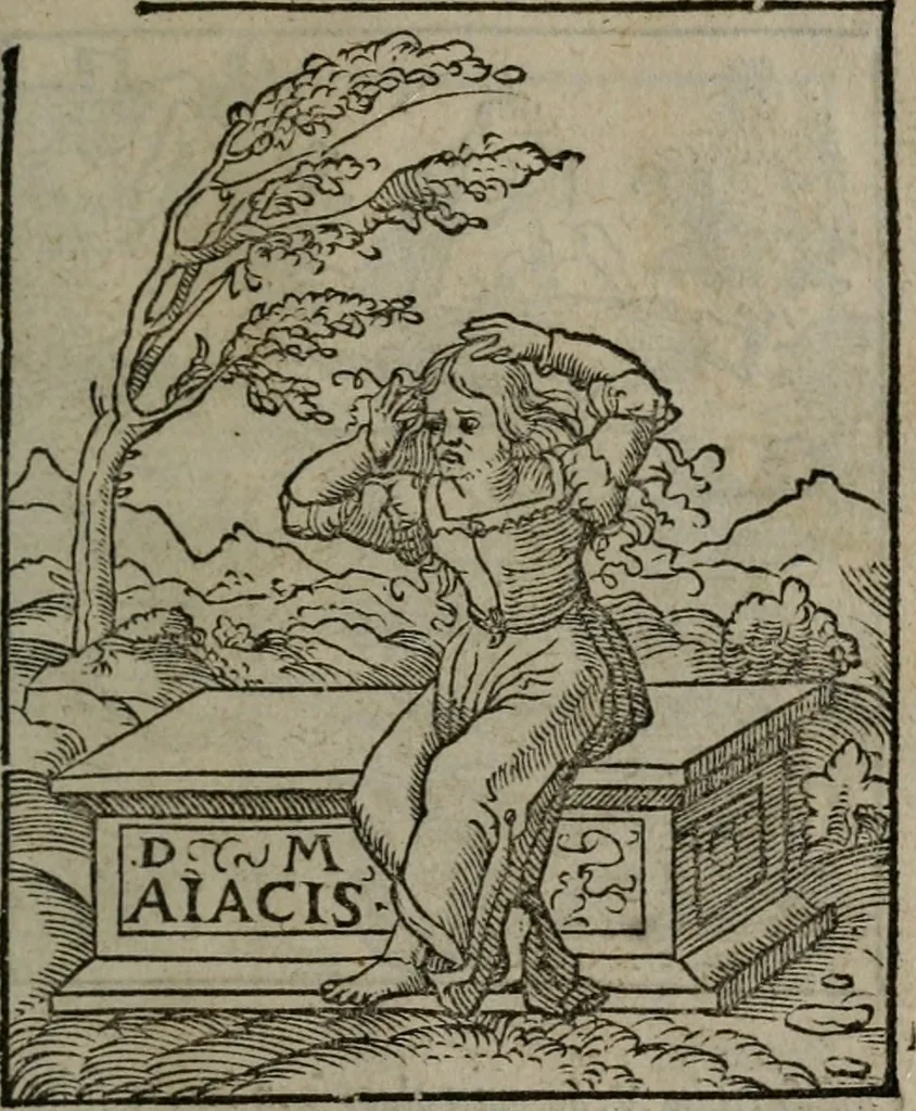 An illustration from Clarissimi Viri D. Andreae Alciati Emblematum libellus : vigilanter recognitus, & ab ipso iam authore locupletatus, 1542, leaf 14