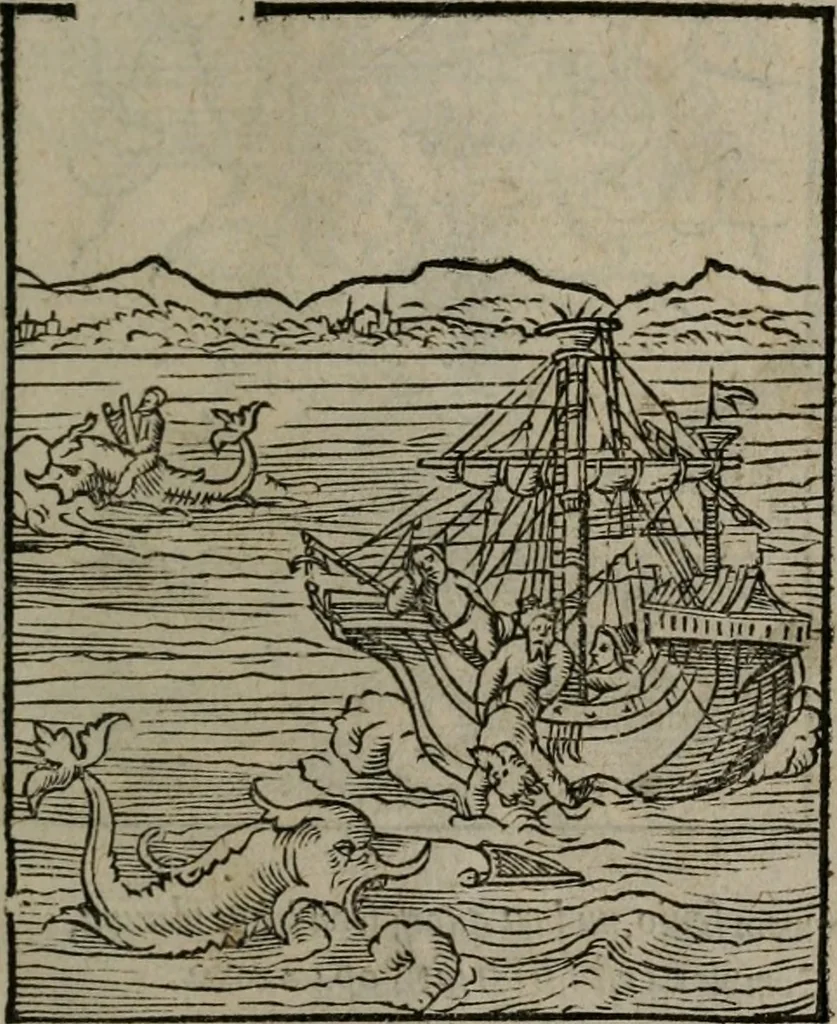 An illustration from Clarissimi Viri D. Andreae Alciati Emblematum libellus : vigilanter recognitus, & ab ipso iam authore locupletatus, 1542, leaf 16