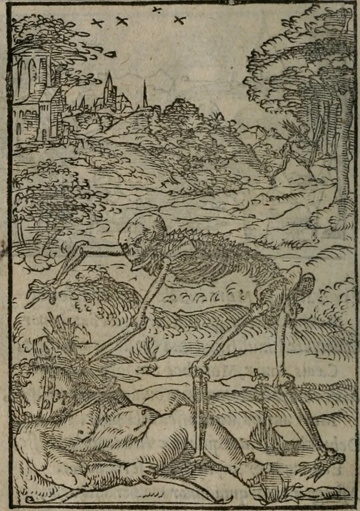 An illustration from Clarissimi Viri D. Andreae Alciati Emblematum libellus : vigilanter recognitus, & ab ipso iam authore locupletatus, 1542, leaf 71