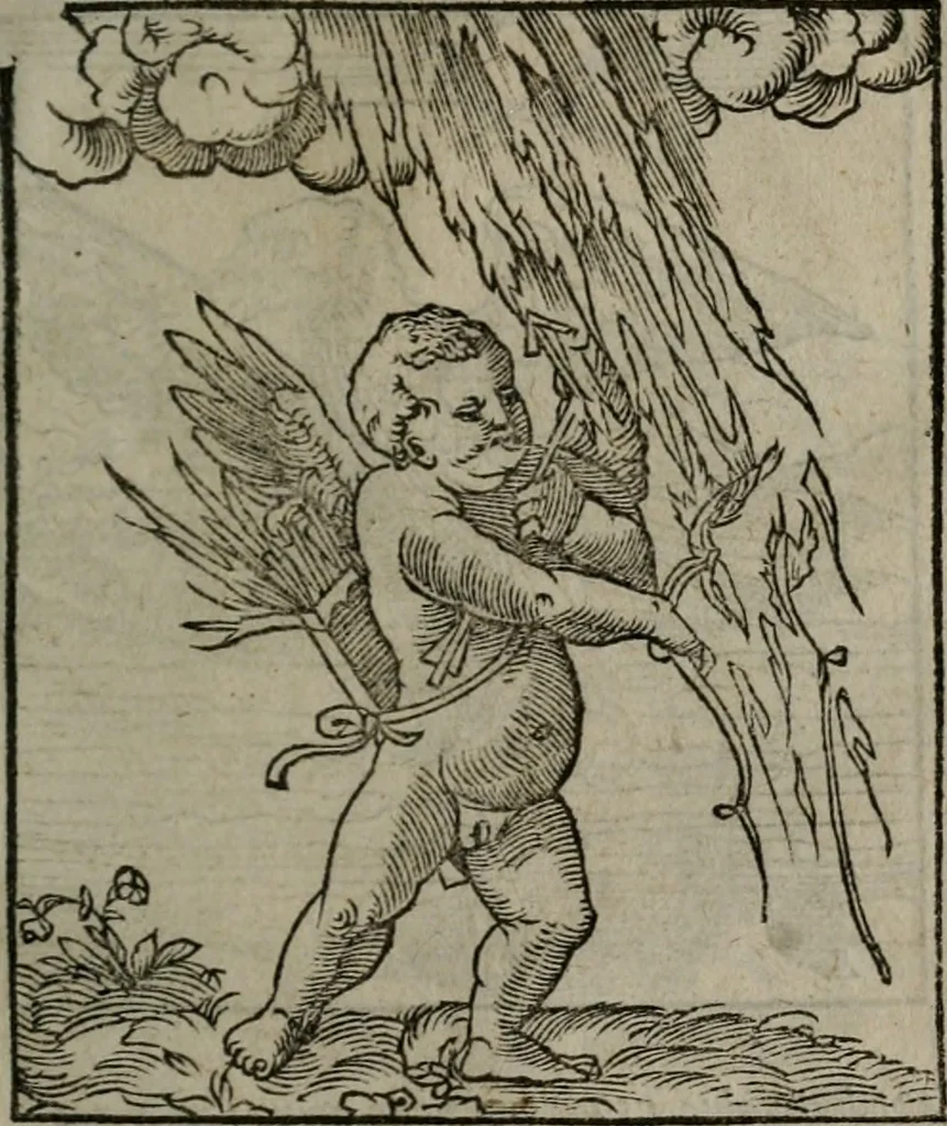 An illustration from Clarissimi Viri D. Andreae Alciati Emblematum libellus : vigilanter recognitus, & ab ipso iam authore locupletatus, 1542, leaf 78