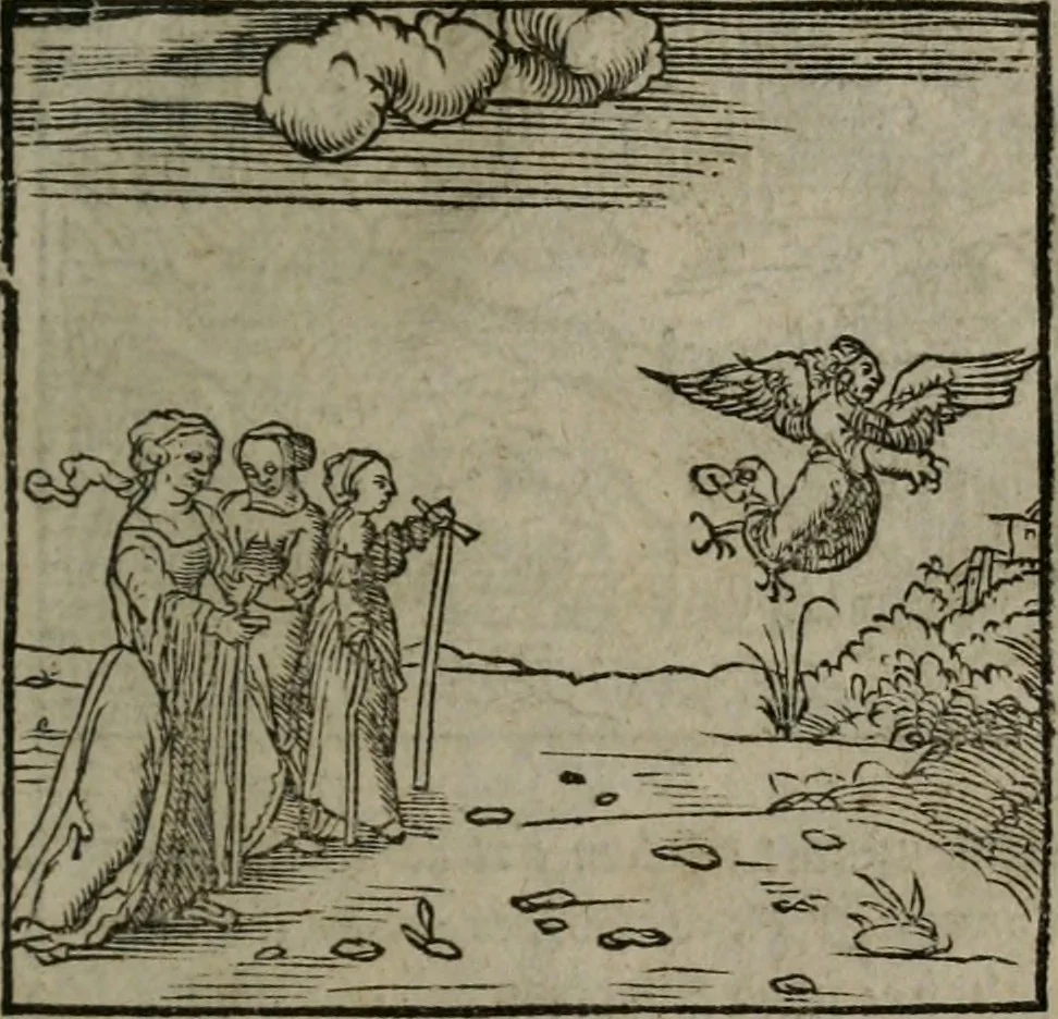 An illustration from Clarissimi Viri D. Andreae Alciati Emblematum libellus : vigilanter recognitus, & ab ipso iam authore locupletatus, 1542, leaf 98