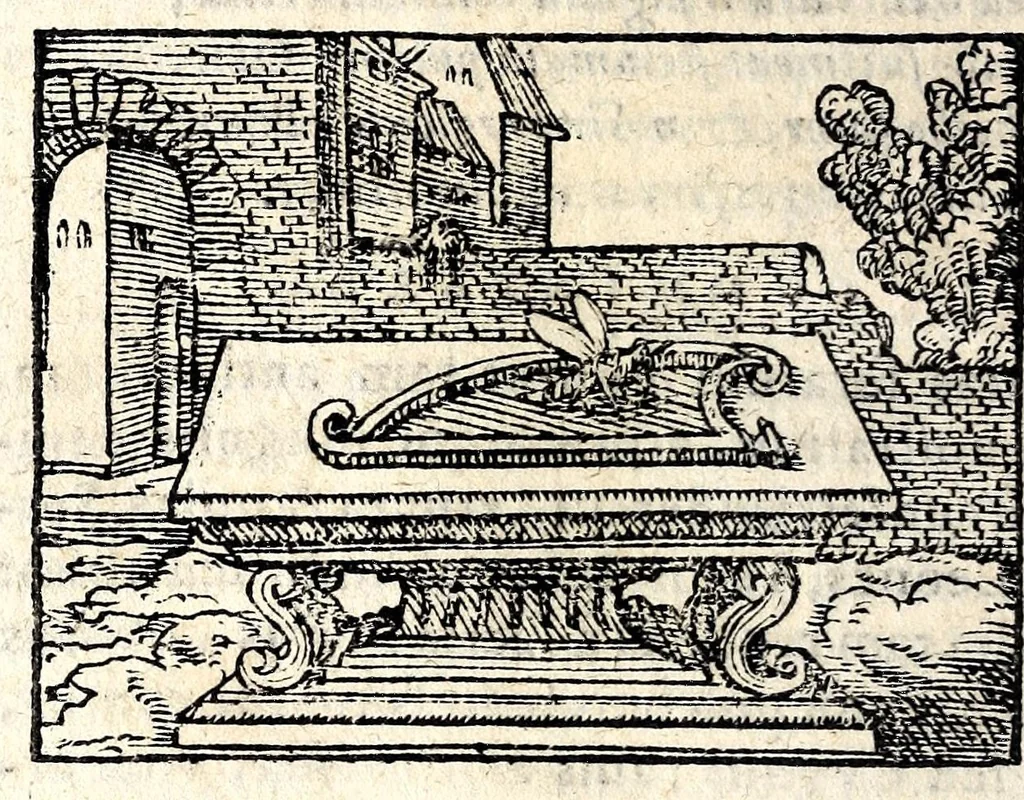 An illustration from Clarissimi viri D. And. Alciati Emblemat. lib. II, aucti & restituti, 1580, leaf 186