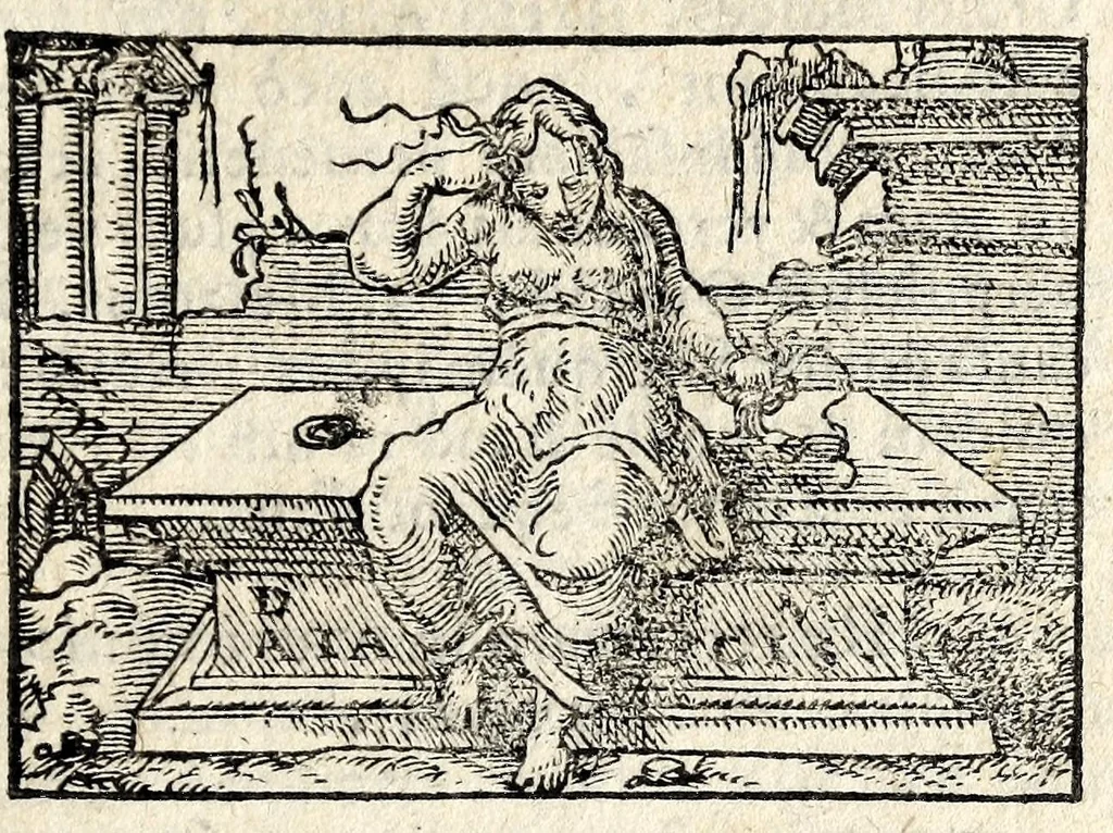 An illustration from Clarissimi viri D. And. Alciati Emblemat. lib. II, aucti & restituti, 1580, leaf 25