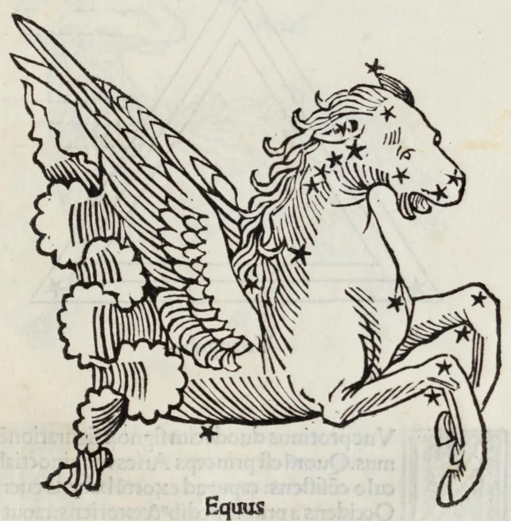 An illustration from Clarissimi viri Hyginii Poeticon astronomicon : opus vtilissimum foeliciter incipit : de mundi & sphere ac utriusq3 ptiũ declaratione : Liber prim⁹ Prohemiũ Hyginius. M. Fabio plurimã salutẽ, leaf 67