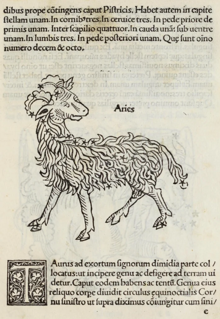An illustration from Clarissimi viri Hyginii Poeticon astronomicon : opus vtilissimum foeliciter incipit : de mundi & sphere ac utriusq3 ptiũ declaratione : Liber prim⁹ Prohemiũ Hyginius. M. Fabio plurimã salutẽ, leaf 69